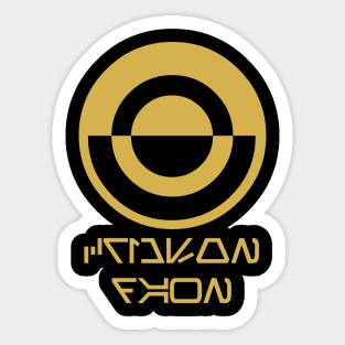Crimson Dawn - Gold Logo Sticker